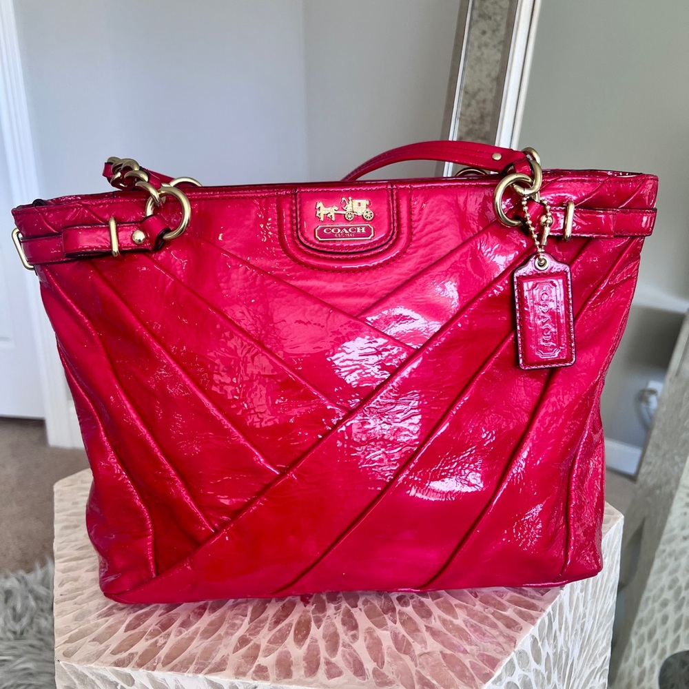 Coach Strawberry pink tote bag